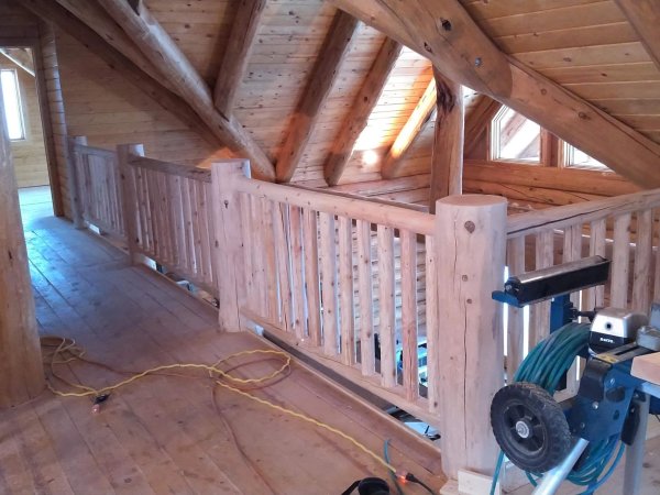 Lodgepole Pine Log Railing - Image 3 by Cabe Construction, LLC